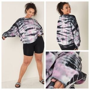 PINK Victoria's Secret Bamboo Multi Color Crew Sweatshirt